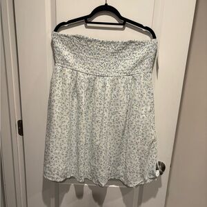 BP Strapless Blue and White Floral Dress